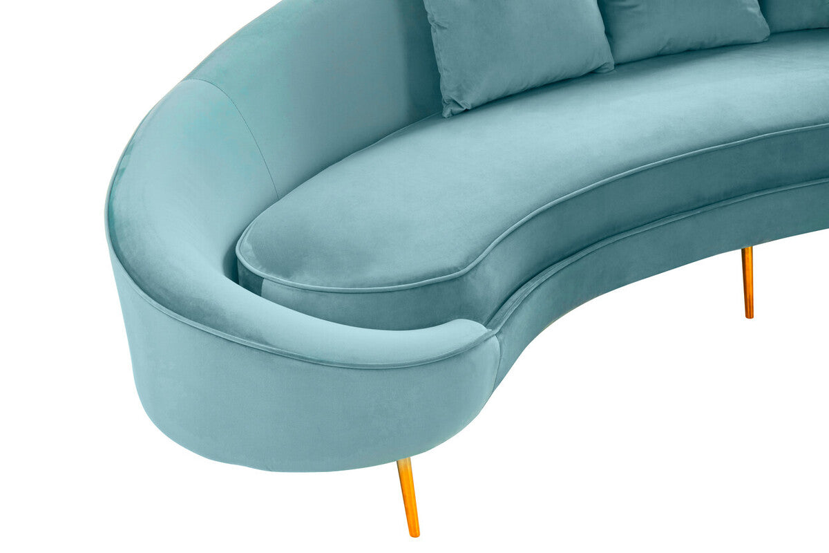 4 Seater Light Turquoise Sofa, Osdin