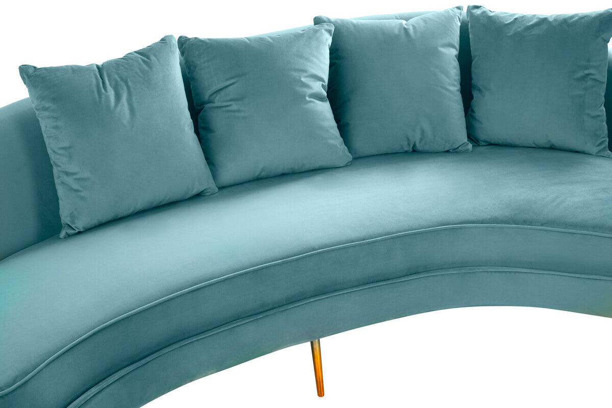 4 Seater Light Turquoise Sofa, Osdin