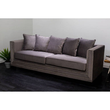 3 Seater Viola Grey Sofa, Sofia