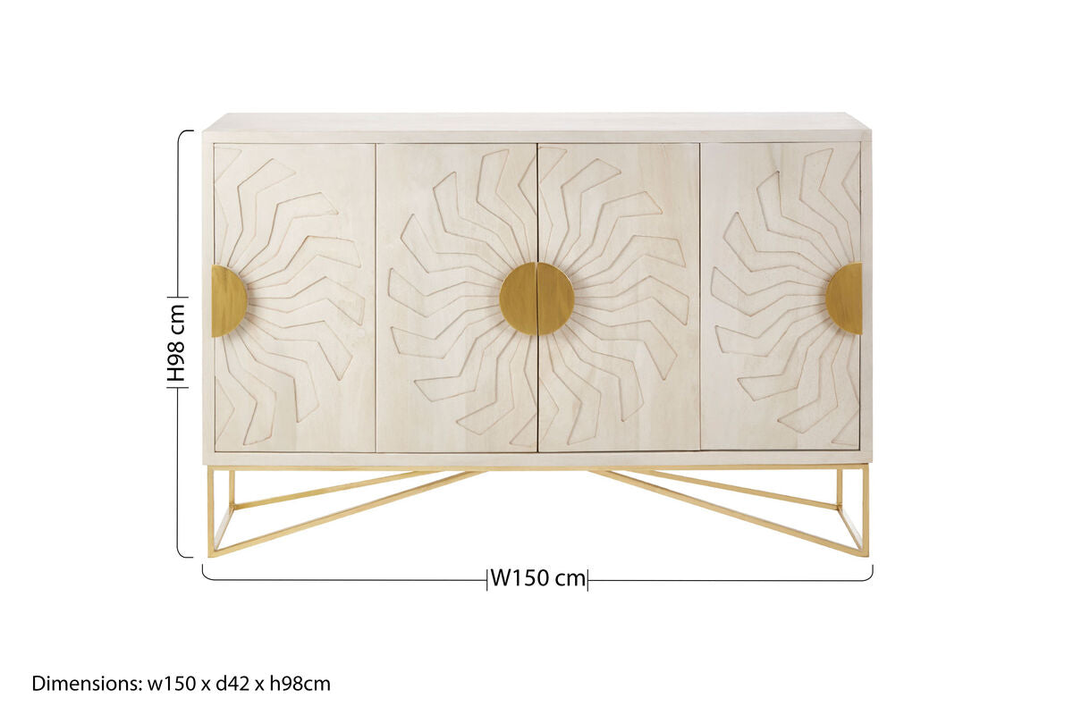 Sadras White Wash Mango Wood Sideboard