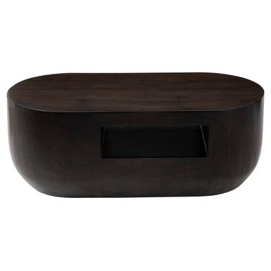 Gabelle Oval Ebony Bamboo Coffee Table