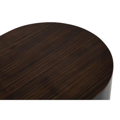 Gabelle Oval Ebony Bamboo Coffee Table