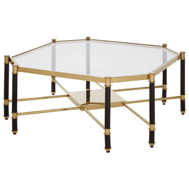 Allessi Silver Metal and  Side Table with Black Legs