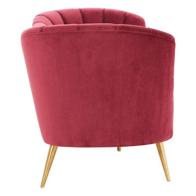 3 Seater Wine Velvet Sofa, Binky