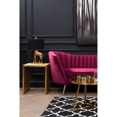 3 Seater Wine Velvet Sofa, Binky