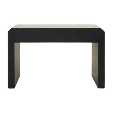Gold Mirrored Console Table with Two Drawers and Ring Handles, Komo