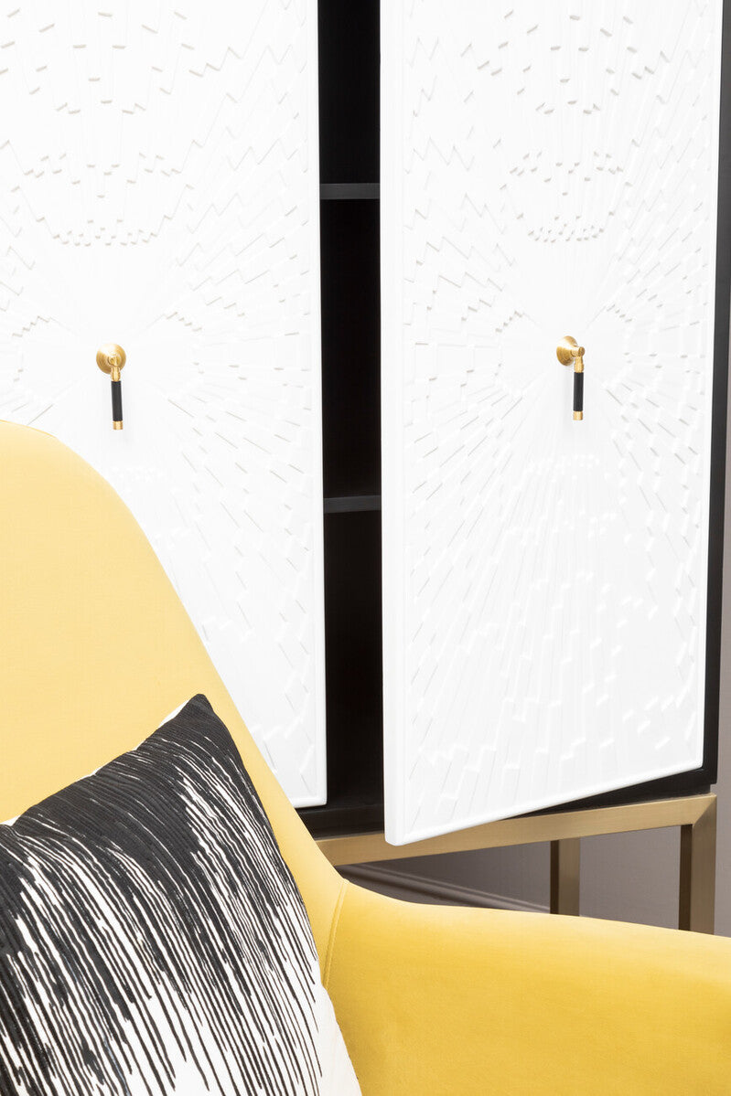 Dumas Black and White Two Door Cabinet