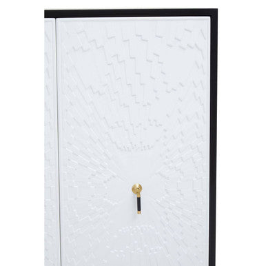 Dumas Black and White Two Door Cabinet