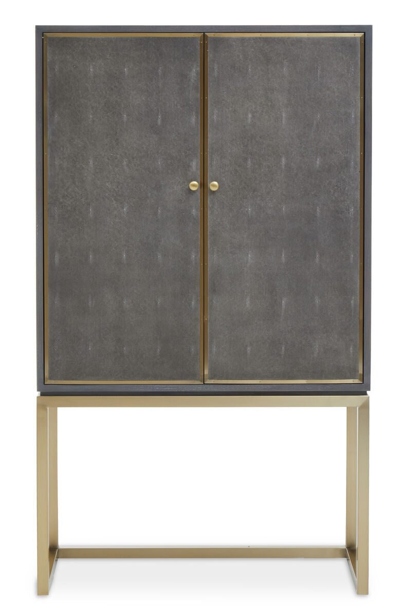 Deskey Grey Shagreen Effect Cabinet