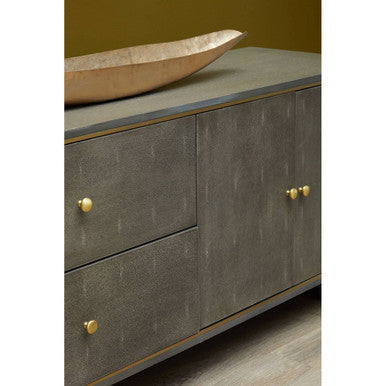 Deskey Grey Shagreen Effect Media Unit