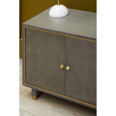 Deskey Grey Shagreen Effect Media Unit