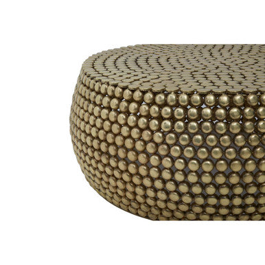 Templar Gold Finish Beaded Coffee Table