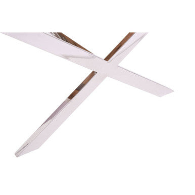 Kerala Natural Recycled Wood Large Side Table with Cross Base