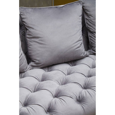 3 Seater Viola Pirate Grey Fabric Sofa, Sefira