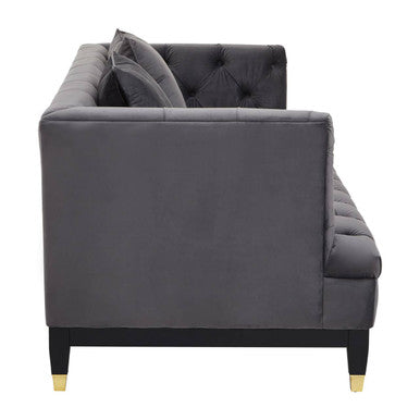 2 Seater Viola Pirate Grey Fabric Sofa, Sefira