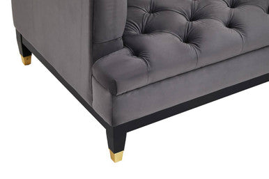 2 Seater Viola Pirate Grey Fabric Sofa, Sefira