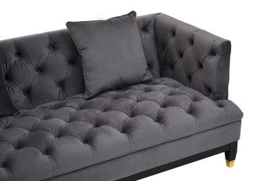 2 Seater Viola Pirate Grey Fabric Sofa, Sefira