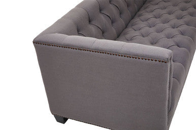 3 Seater Grey Fabric Sofa, Surina