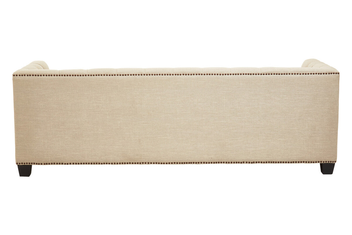 3 Seater Stone Fabric Sofa, Surina
