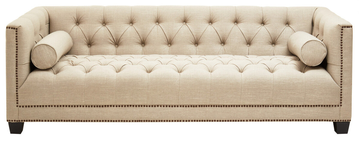 3 Seater Stone Fabric Sofa, Surina