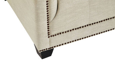 2 Seater Stone Fabric Sofa, Surina