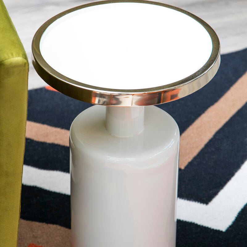 Elva Side Table With White Base