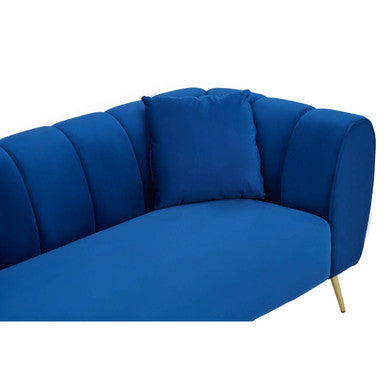 3 Seater Midnight Blue Velvet Sofa, Florine