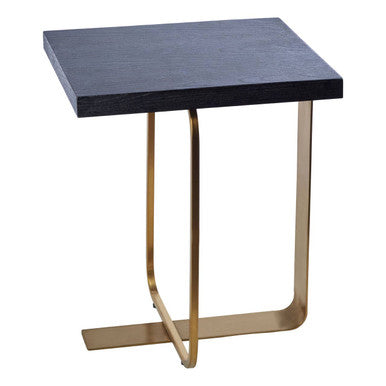 Grey Veined Effect Oak Veneer Top Round Side Table with Metallic Stainless Steel Wireframe Base, Lena
