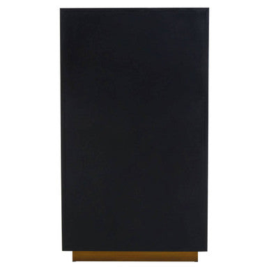 Roselle Recycled Elm Wood Cabinet With Brass Finish Base