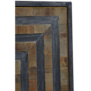 Roselle Recycled Elm Wood Cabinet With Brass Finish Base