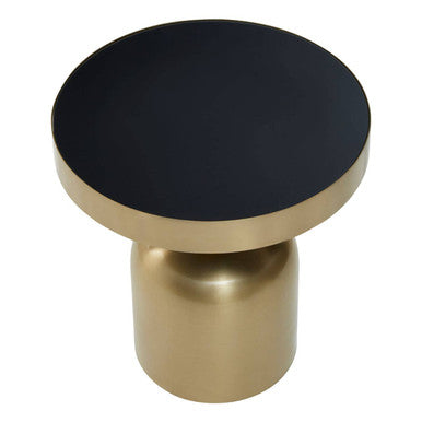 Corra Side Table With Circular Glass Top