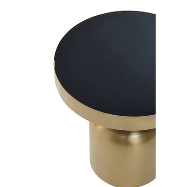 Corra Side Table With Circular Glass Top