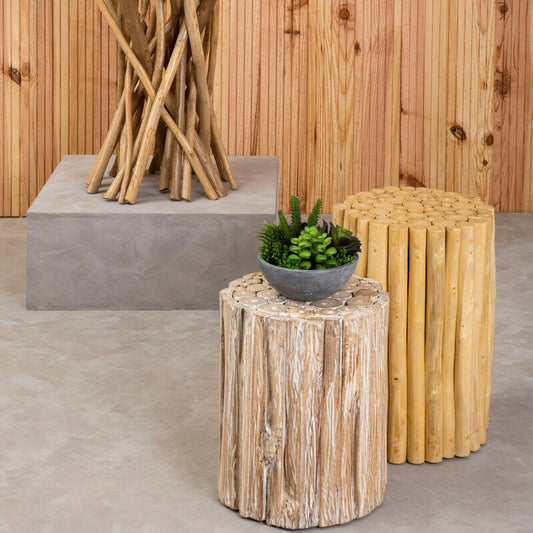 Malang Teak Wood Branch Side Table
