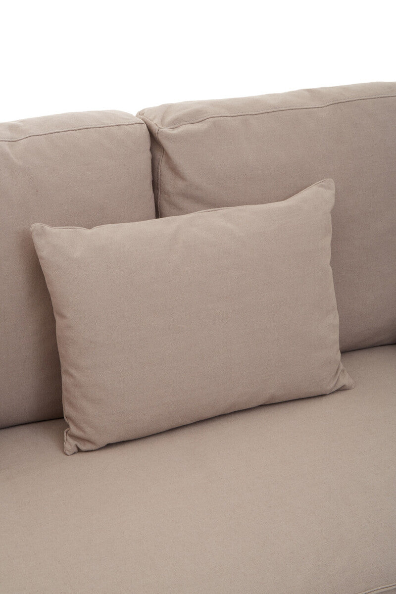 3 Seater Grey Fabric Sofa, Menton