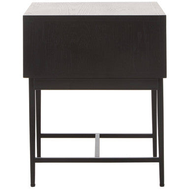 Jakara Black Finish Side Table with 1 Drawer