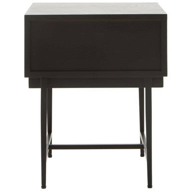 Jakara Black Finish Side Table with 1 Drawer