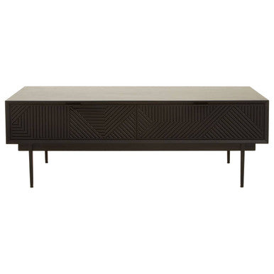 Jakara Black Finish Coffee Table with Drawers