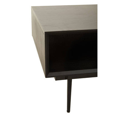 Jakara Black Finish Coffee Table with Drawers
