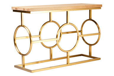 Jarloi Natural Oak Wood Console Table