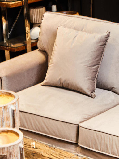3 Seater Grey Velvet Right Chaise Sofa, Ralph
