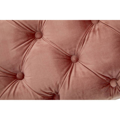 Dusty Pink Velvet Bench with Gold Legs | Tamra