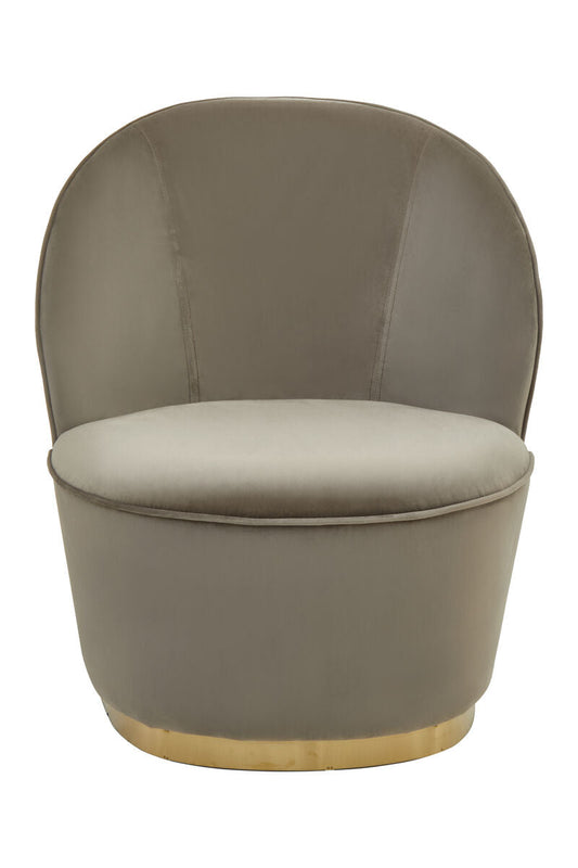 Tamra Mink Velvet Gold Base Chair
