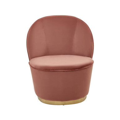 Tamra Dusty Pink Velvet Gold Base Chair