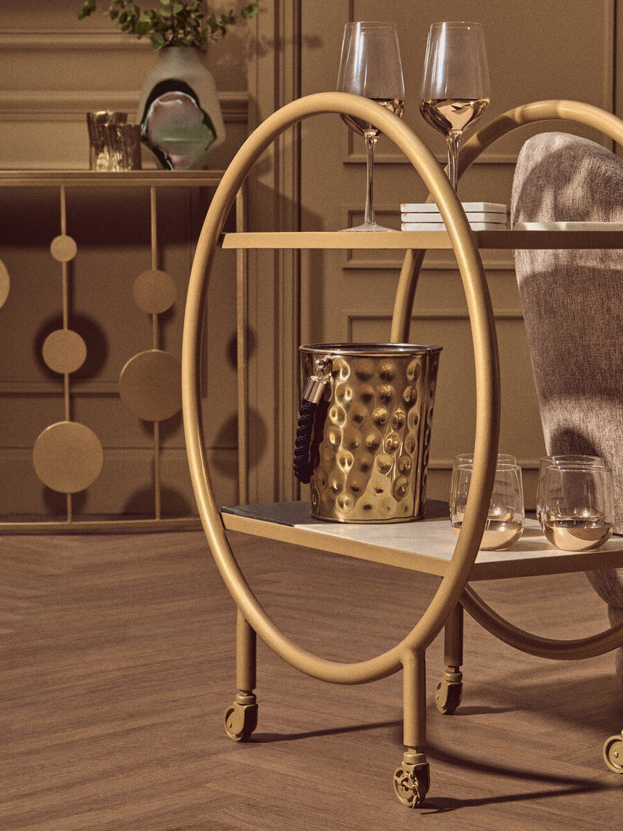 Vizzini Brass Finished 2 Tier Unit