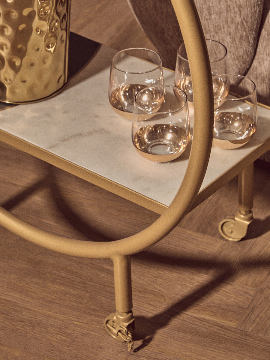 Vizzini Brass Finished 2 Tier Unit