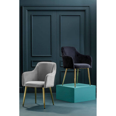 Darcy Black Velvet Dining Chair