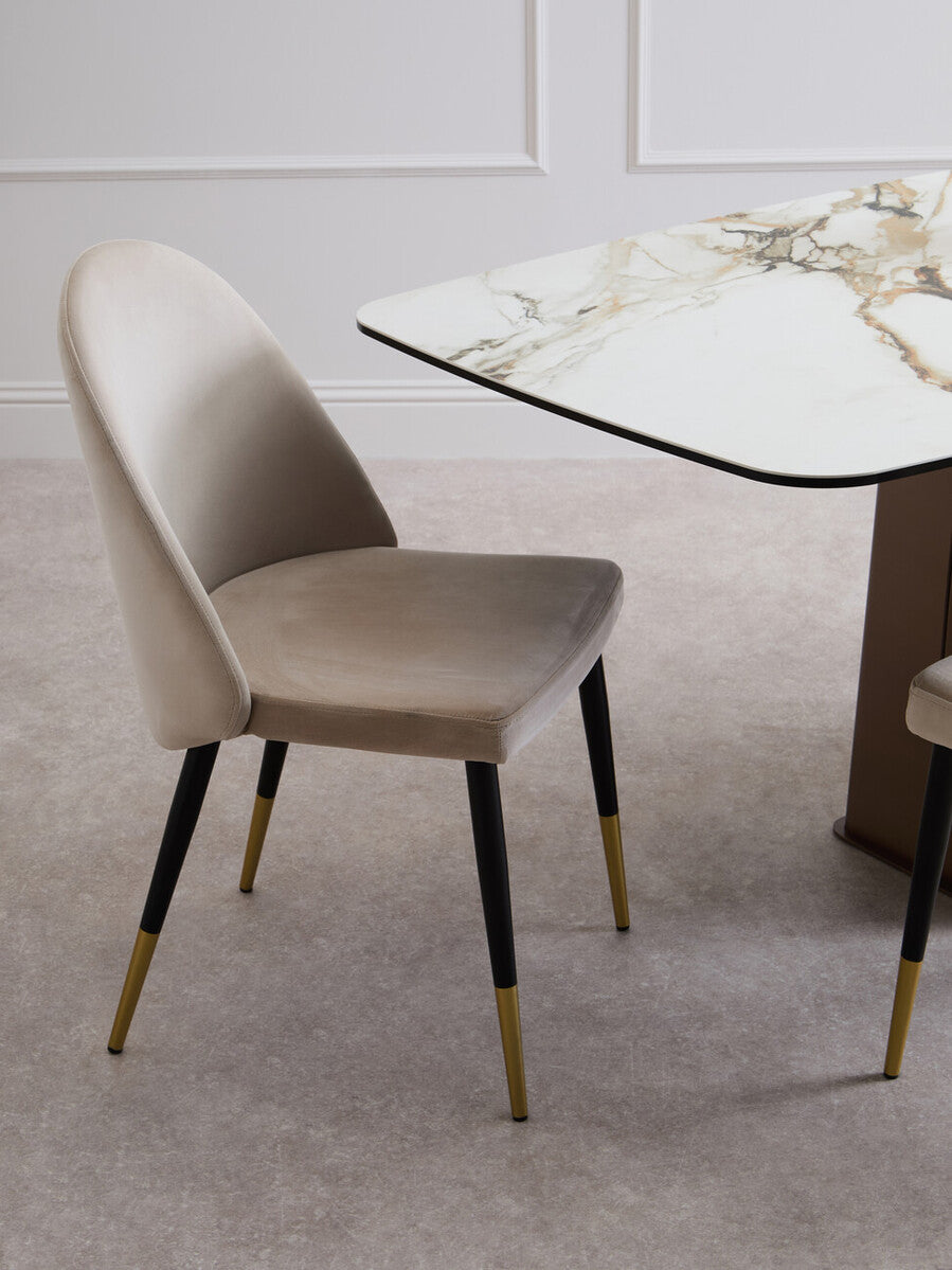 Gilden Dining Chair With Curved Back