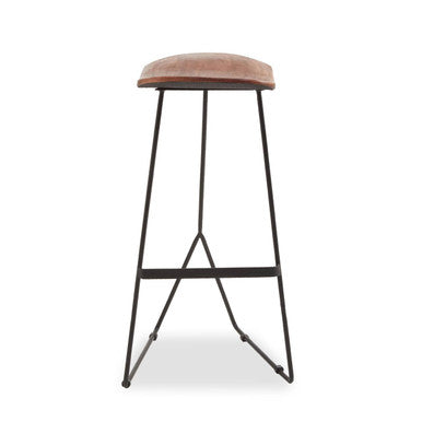 Nandri Acacia Wood with Black Frame Bar Stool