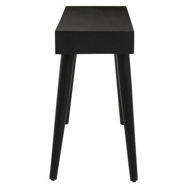 Boho Black and White Acacia Wood 2 Drawer Console Table