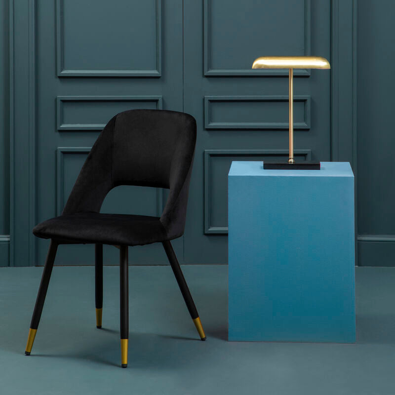 Warren Black Velvet Dining Chair